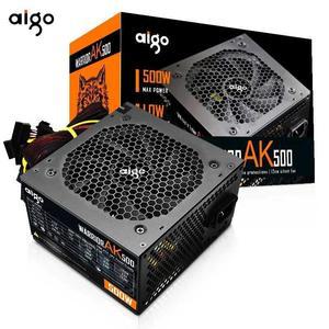 용파워 500W PC PSU 전원 공급 장치 BTC용 데스크탑 컴퓨터 게임용 저소음 블랙 RGB 선풍기 24 핀 12V ATX