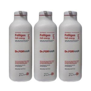 닥터포헤어 폴리젠 셀 에너지 샴푸 500ml (탈모완화) 3개 Ss