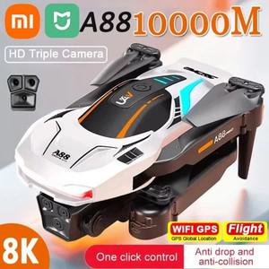미니드론 입문자용 샤오미 A88pro 드론 8K 전문 HD 듀얼 카메라 10000M 5G 장애물 회피 광학 흐름 포지셔닝