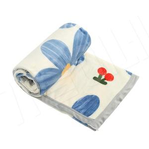 기내담요 자동차담요 극세사 비행기 항공 꽃무늬 1p 회색