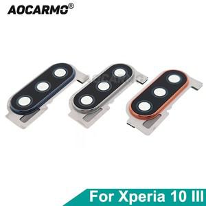 Aocarmo 소니 호환호환 Xperia 10 III X10iii MARK3 I4293 XQ-BT52 후면 카메라 렌즈  프레임 링 교체 부품