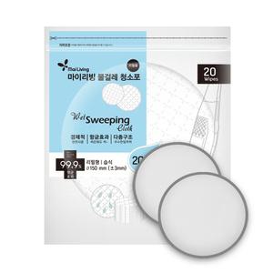 물걸레청소기 일회용 습식 원형청소포 160매 스와르미스 보만 이지스윙 에브리봇