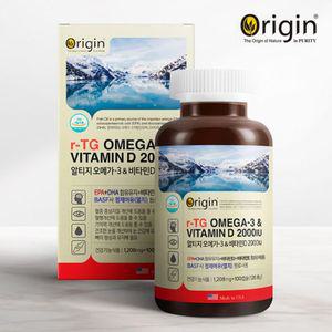 오리진 알티지 오메가-3 비타민D 2000IU (1,208mg x 100캡슐) 혈행건강 EPA 및 DHA 함유유