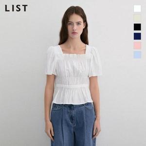 리스트 스모킹 스퀘어넥 블라우스 TWWBLP6209