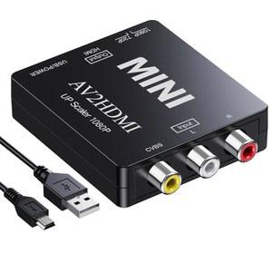 DigitPro RCA에서 HDMI 변환기, AV에서 1080P 미니 RCA AV 복합 비디오 오디오에서 변환기 어댑터로 PAL /Wii /PC /PS 123 / STB /Xbox /VHS /VCR /Blue-Ray DVD 플레이어
