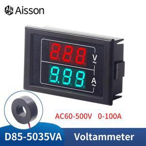 [공구나라]D85-5035VA AC 60-500V 100A 디지털 전압계 전류계 LED 듀얼 게이지 볼트 측정기 션트가있는 앰