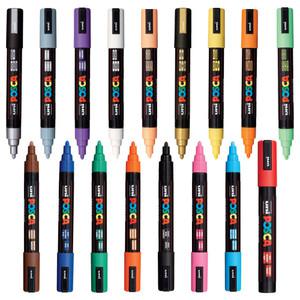 유니볼 포스카 PC-5M 1.8mm-2.5mm 1갑6개입/포스터컬러 펜
