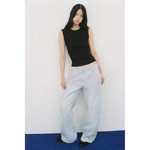 [국내배송]자라 ZARA 슬리브리스 탑 - 블랙884385