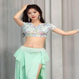 밸리댄스의상 상의 스커트 세트 치마 벨리복 사교