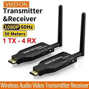 HDMI무선송수신기 50M 5G 1080P HDMI 무선 오디오 비디오 송신기 수신기 1 TX-4 RX PS4 카메라 노트북 PC-T