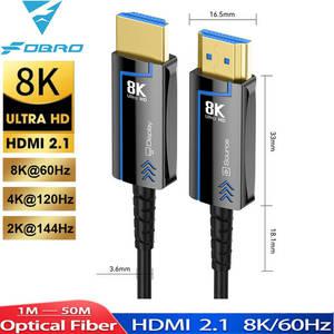 옵티컬케이블 광케이블 8K HDMI 21 광섬유 케이블 8K60Hz 4K120Hz HD TV PS5 블루레이 속도 컴퓨터용 동적
