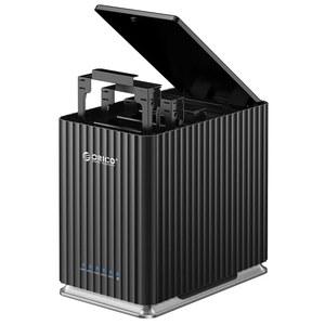 ORICO 5 Bay USB 3.1 Type-C 하드 드라이브 인클로저 - 12V/10A 전원 어댑터가 있는 플러그 앤 플레이 DAS 스토리지 인클로저, 가정용 데이터 관리를 위한 최대 110TB 9758C3
