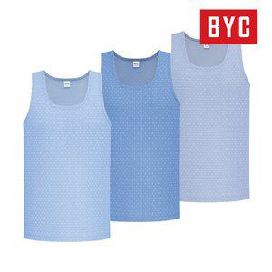[BYC] 남성 민소매 런닝 순면 나시 메리야스 MCF2258 3매입