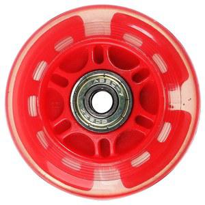 ABEC-7, 608ZZ 베어링이 장착된 uxcell 70mm 인라인 스케이트 휠, 라이트 업 청소년용 LED 플래시 교체 휠(1개 PC), 빨간색