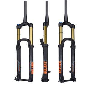 볼라니 27.5/29인치 자전거 서스펜션 포크 15 * 110mm 쓰루 액슬 부스트 34mm 스탠션 1-1/8인치 스레드리스 테이퍼 스티어 175mm 여행용 MTB 에어 포크(감쇠 반발 조정 기능 포함)