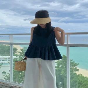 프릴 진청 데님 뷔스티에 (one color)