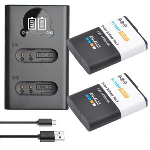 EN-EL23 배터리 듀얼 고속 충전기 니콘 EN-EL23MH-67P 쿨픽스 P600 P610 B700 P900 S810c 카메라와 호환
