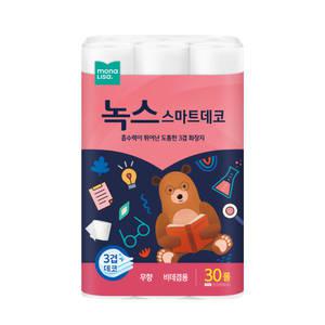 모나리자 스마트데코 3겹 27M 30롤 1개 화장지 휴지