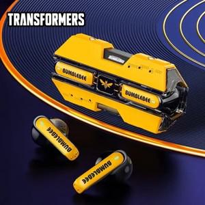 Transformers TF-T01 무선 Bluetooth 5.3 이어폰 HIFI 사운드 Bumblebee 헤드셋 게임용 낮은 대기 시간 헤
