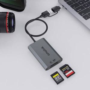 CFExpress 타입 A & SD UHS-II USB3.2 GEN2 카드 리더, 아말링크 듀얼 슬롯 메모리 리더 어댑터. USB A/USB C 커넥터 포함. 및 SD4.0 지원