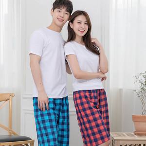 [핑코코] 712 뉴CP체크 7부바지/파자마/홈웨어/커플잠옷