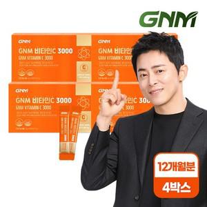 [총 12개월분] GNM 고함량 비타민C 3000 90포 X 4박스   항산화 기능성 비타민씨 분말 가루