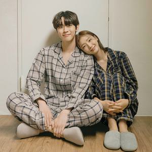 이가르 체크 잠옷세트 홈웨어 커플파자마