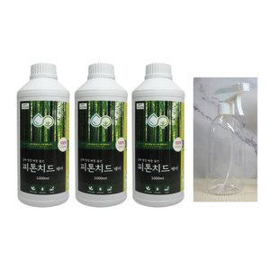 남해편백 피톤치드 1리터 3개 + 건스프레이 공병 1개 리필용 편백나무