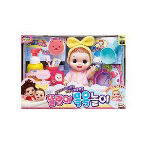 [기타]똘랑이 목욕놀이 인형 아기돌보기 똘똘이 몽실이 튜브 치카치카 양치 거품 선물 완구