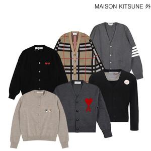 [메종키츠네]22FW JM00570KT1036 BK 올리 폭스 패치 클래식 가디건 블랙