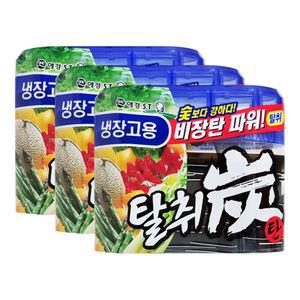 애경 냉장고 탈취제 탈취탄 냉장실용 140g X 3개