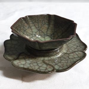 빙열 관요 술잔세트 높이9cm 총무게480g 단초마을 골동품/수집품/도자기