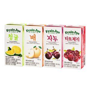 일화 프레주 드링크 4종 190mlx24팩청귤.배.자두.타트체리쥬스 과일주스 과일