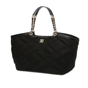 닥스 액세서리 24FW [반값세일][DD CHECKER] 블랙 체크퀼팅 나일론 쇼퍼백 L DCBA4F753BK