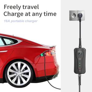 휴대용 전기차 충전기 타입 2 16A 고속 충전 케이블 1 ev 3.5kW 월박스 EVSE Schuko