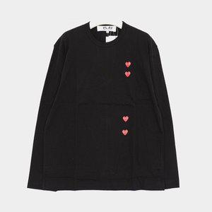[꼼데가르송]지금발송)꼼데가르송 P1T3391 BLACK 포 레드하트 긴팔티