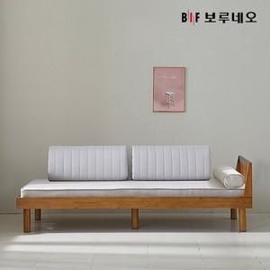 앳홈 코지 원목 데이베드 소파베드 (프레임+매트+원형쿠션+등쿠션2개)