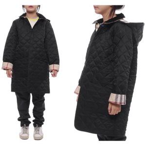 [버버리]24FW 코듀로이 다이아몬드 퀼팅 코트 (8092531 BLACK 24F)