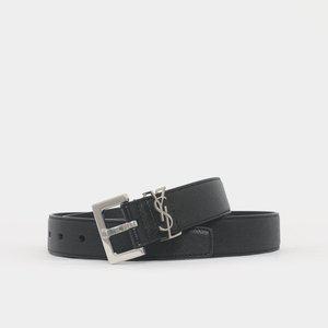 [생로랑] 25SS 모노그램 YSL로고 3CM 레더 남성 벨트 634440 BRM0E 1000