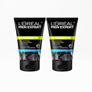 맨 엑스퍼트 퓨어앤매트 숯파우더 클렌징폼 100ml 2개+오일 샤쉐 2매 랜덤)