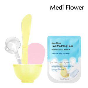 [메디플라워]팩도구 4종세트+일회용 모델링팩 마스크 28g