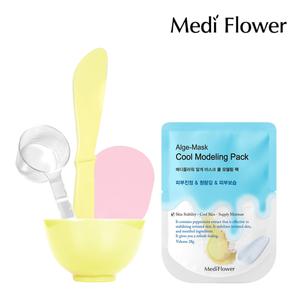 메디플라워 팩도구 4종세트+일회용 모델링팩 마스크 28g