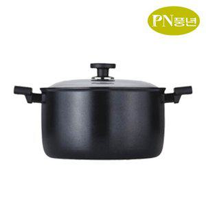 PN풍년 인덕션가스 코팅 곰솥냄비 28cm / 포시아 블랙IH 큰냄비