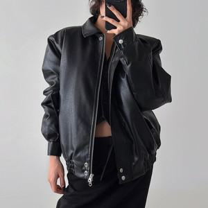 [다잇템] 여자 스모킹 속누빔 바이크 FW 레더 자켓
