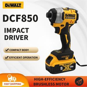 DeWalt DCF850 브러시 없음 205N.m 충전 전기 드라이버 20V 리튬이온 배터리 다기능 전기 무선 충격 드릴