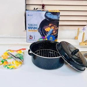 [BZJKUMIL_4B]법랑냄비 맑은하루 직화구이 소24cm