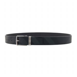 [라벨루쏘]  남성 M 체크 레더 밸트 8065987 MB CHECK PIN BELT 35MM BRT A8800