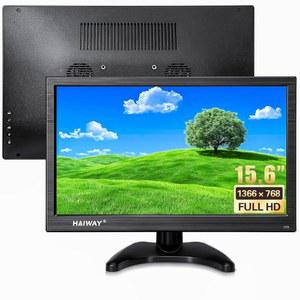 하이웨이 15.6인치 소형 HDMI 모니터, 1366X768 해상도 보안 CCTV BNC VGA AV USB 포트, PC, 노트북 및 홈 오피스 창고용 내장 스피커 LED 모니터