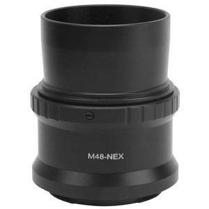 소니 호환 E 마운트 카메라용 2인치 M48X0.75MM T타입 어댑터 및 M48NEX 렌즈 세트, 블랙