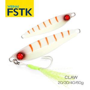 FSTK 지그 미끼 오프 쇼어 낚시 20G 느린 금속 인공 주조 스푼 태클